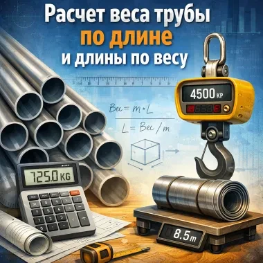 Расчет веса трубы по длине и длины по весу